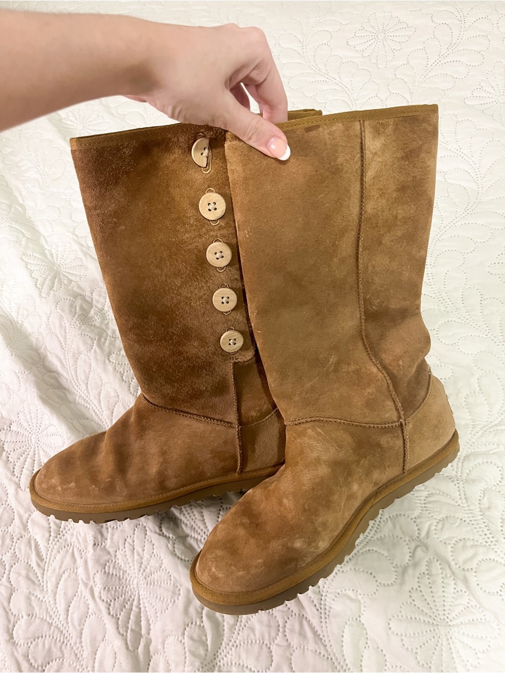 UGG Brown Button Boot. 8
